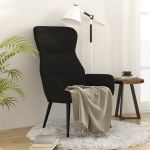 Scaun de relaxare, negru, material textil GartenMobel Dekor