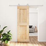 Ușă glisantă cu set de feronerie 70x210 cm, lemn masiv de pin GartenMobel Dekor