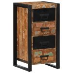Dulap cu sertar multicolor 40x40x90 cm lemn masiv recuperat GartenMobel Dekor