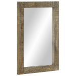 Oglindă de baie 50x2,5x70 cm lemn masiv de mango GartenMobel Dekor