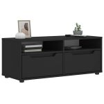 Dulap TV „VISNES” Negru 100x40x38 cm lemn prelucrat GartenMobel Dekor