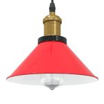 Lampă suspendată reglabilă pe înălțime E27 roșu lucios metal GartenMobel Dekor