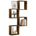 Rafturi cuburi de perete 4 buc Stejar afumat 30x15x30 cm GartenMobel Dekor