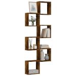 Rafturi cuburi de perete 6 buc Stejar afumat 30x15x30 cm GartenMobel Dekor