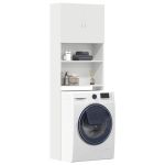 Dulap pentru mașină de spălat alb 64x24x190 cm lemn prelucrat GartenMobel Dekor