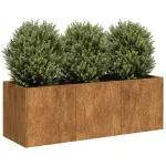 Jardinieră Rusty 120x40x40 cm Oțel pentru intemperii GartenMobel Dekor