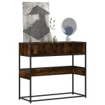 Măsuță consolă, stejar fumuriu, 90x35x80 cm, lemn prelucrat GartenMobel Dekor