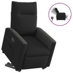 Fotoliu electric rabatabil cu ridicare, negru, textil GartenMobel Dekor