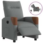 Fotoliu rabatabil electric, gri închis, material textil GartenMobel Dekor