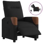 Fotoliu rabatabil electric, negru, material textil GartenMobel Dekor