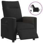 Fotoliu rabatabil electric, negru, material textil GartenMobel Dekor