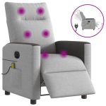 Scaun reclinabil electric pentru masaj Cloud Grey Fabric GartenMobel Dekor