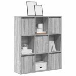 Bibliotecă, gri sonoma, 89x24x101,5 cm, lemn prelucrat GartenMobel Dekor