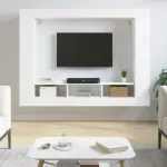 Comodă TV, alb, 152x22x113 cm, lemn prelucrat GartenMobel Dekor