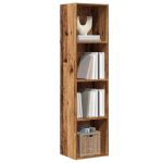 Dulap cu cărți/Dulap TV Lemn vechi 36x30x143cm Lemn prelucrat GartenMobel Dekor