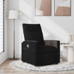 Fotoliu rabatabil, negru, material textil GartenMobel Dekor