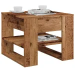 Masuta de cafea din lemn vechi 55,5x55x45 cm lemn de prelucrare GartenMobel Dekor