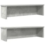 Rafturi de bucătărie stivuibile 2 buc Beton Gri 50x15x16 cm GartenMobel Dekor