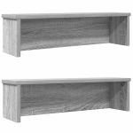 Rafturi de bucătărie stivuibile 2 buc Gri Sonoma 50x15x16 cm GartenMobel Dekor