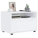 Dulap TV "VISNES" alb 60x40x38 cm lemn de prelucrare GartenMobel Dekor