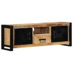 Dulap TV 100x30x35 cm lemn masiv de mango GartenMobel Dekor