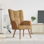 Scaun de relaxare, maro, catifea GartenMobel Dekor