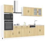 Set dulap de bucătărie din 7 piese „Kalmar” lemn stejar Sonoma GartenMobel Dekor