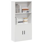 Bibliotecă, alb, 60x24x120 cm, lemn prelucrat GartenMobel Dekor