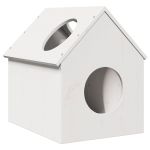Casă pentru pisici albă 41x50x50 cm lemn masiv de pin GartenMobel Dekor