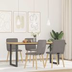 Scaune de sufragerie, 4 buc., gri taupe, material textil GartenMobel Dekor