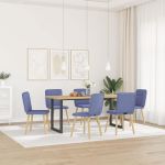 Scaune de sufragerie 6 buc țesătură Jeans Blue GartenMobel Dekor