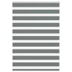 Jaluzea tip zebra gri închis lățime țesătură 100,9 cm poliester GartenMobel Dekor