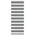 Jaluzea tip zebra gri închis lățime țesătură 55,9 cm poliester GartenMobel Dekor