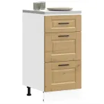 Dulap de bază de bucătărie „Porto” din lemn de stejar artizanal GartenMobel Dekor