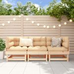 Set mobilier de grădină, 3 piese, lemn masiv de pin GartenMobel Dekor