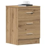 Noptiere, 2 buc., stejar artizanal, 38x35x55 cm, lemn prelucrat GartenMobel Dekor