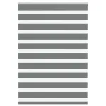Jaluzea tip zebra gri închis lățime țesătură 100,9 cm poliester GartenMobel Dekor