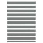 Jaluzea tip zebra gri închis lățime țesătură 105,9 cm poliester GartenMobel Dekor