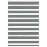 Jaluzea tip zebra gri închis lățime țesătură 110,9 cm poliester GartenMobel Dekor