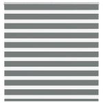 Jaluzea tip zebra gri închis lățime țesătură 135,9 cm poliester GartenMobel Dekor