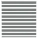 Jaluzea tip zebra gri închis lățime țesătură 140,9 cm poliester GartenMobel Dekor