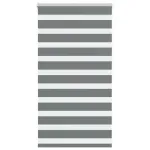 Jaluzea tip zebra gri închis lățime țesătură 65,9 cm poliester GartenMobel Dekor