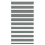 Jaluzea tip zebra gri închis lățime țesătură 65,9 cm poliester GartenMobel Dekor