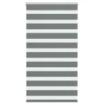 Jaluzea tip zebra gri închis lățime țesătură 65,9 cm poliester GartenMobel Dekor