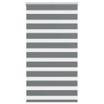 Jaluzea tip zebra gri închis lățime țesătură 70,9 cm poliester GartenMobel Dekor