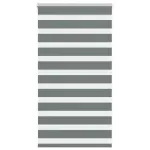 Jaluzea tip zebra gri închis lățime țesătură 75,9 cm poliester GartenMobel Dekor