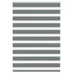 Jaluzea tip zebra gri închis lățime țesătură 95,9 cm poliester GartenMobel Dekor