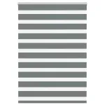 Jaluzea tip zebra gri închis lățime țesătură 95,9 cm poliester GartenMobel Dekor