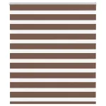 Jaluzea tip zebra maro lățime țesătură 115,9 cm poliester GartenMobel Dekor