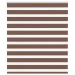 Jaluzea tip zebra maro lățime țesătură 130,9 cm poliester GartenMobel Dekor